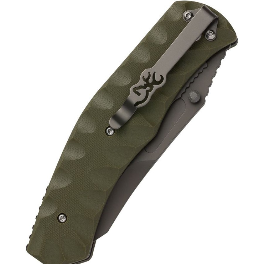 * Clearance Sale Br0166 Browning Linerlock Pocket Knife A/O Od G10