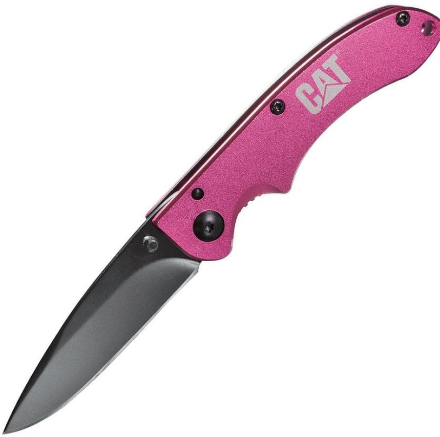 * 100% Guarantee Cat980060 Caterpillar Linerlock Pocket Knife Pink