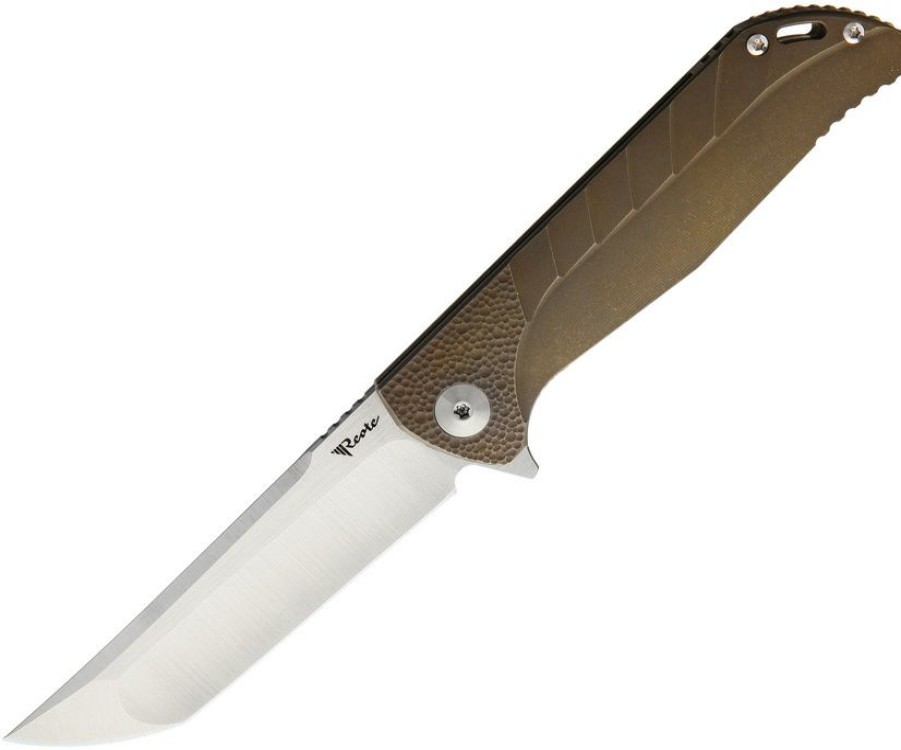 * Online Reak2Brbr Reate Knives K2 Framelock Pocket Knife Bronze S35Vn