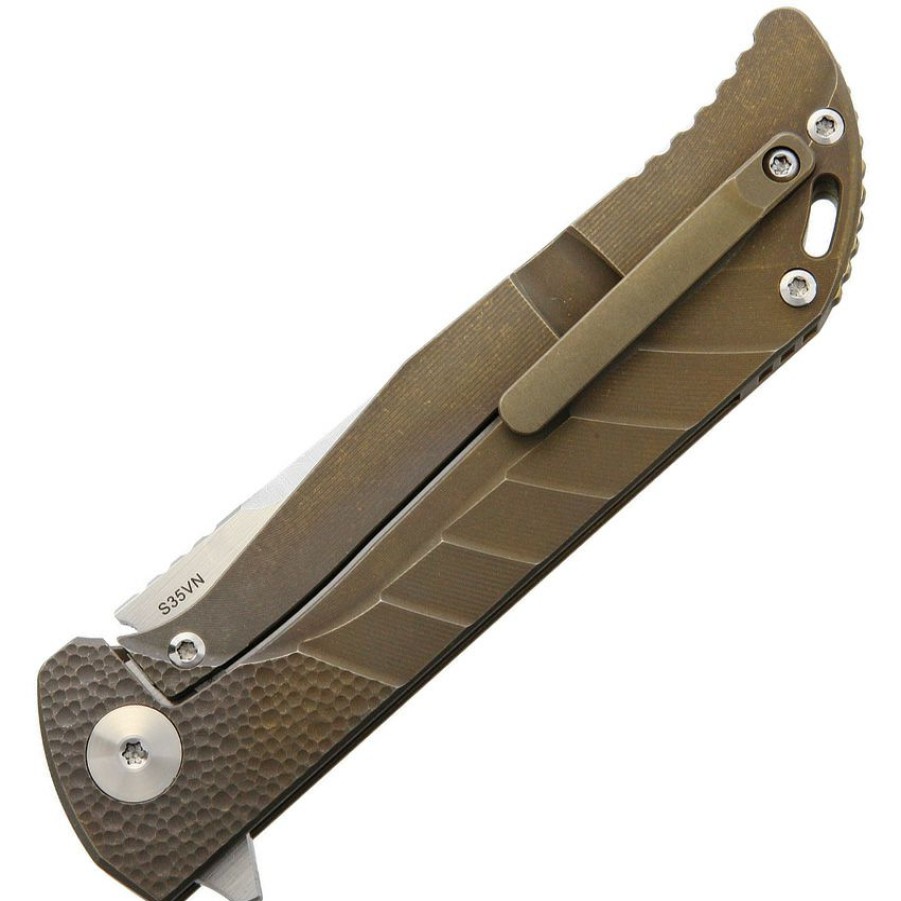 * Online Reak2Brbr Reate Knives K2 Framelock Pocket Knife Bronze S35Vn