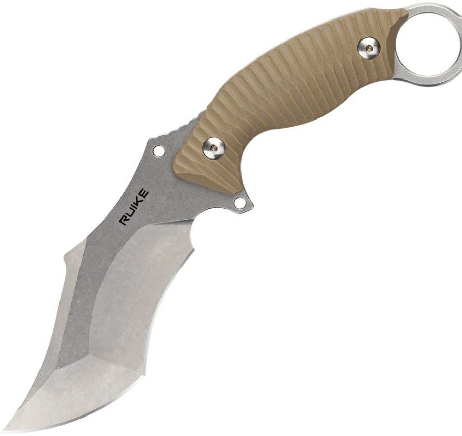 * Online Sales Rkef181W Ruike F181 Fixed Blade Knife Sand