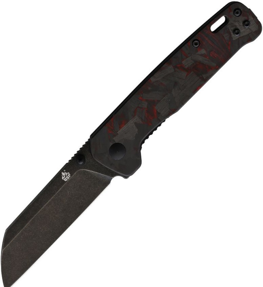 * Exclusive Design Qs130Urd Qsp Knife Penguin Linerlock Pocket Knife Red Carbon Fiber