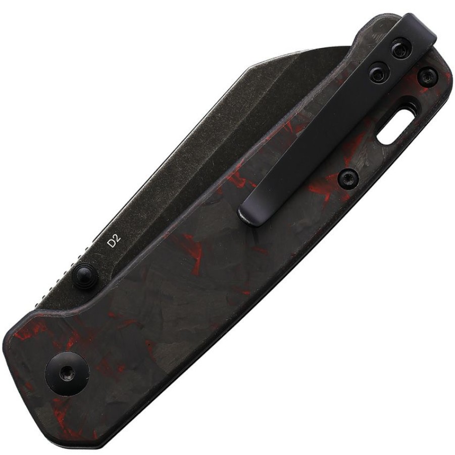 * Exclusive Design Qs130Urd Qsp Knife Penguin Linerlock Pocket Knife Red Carbon Fiber