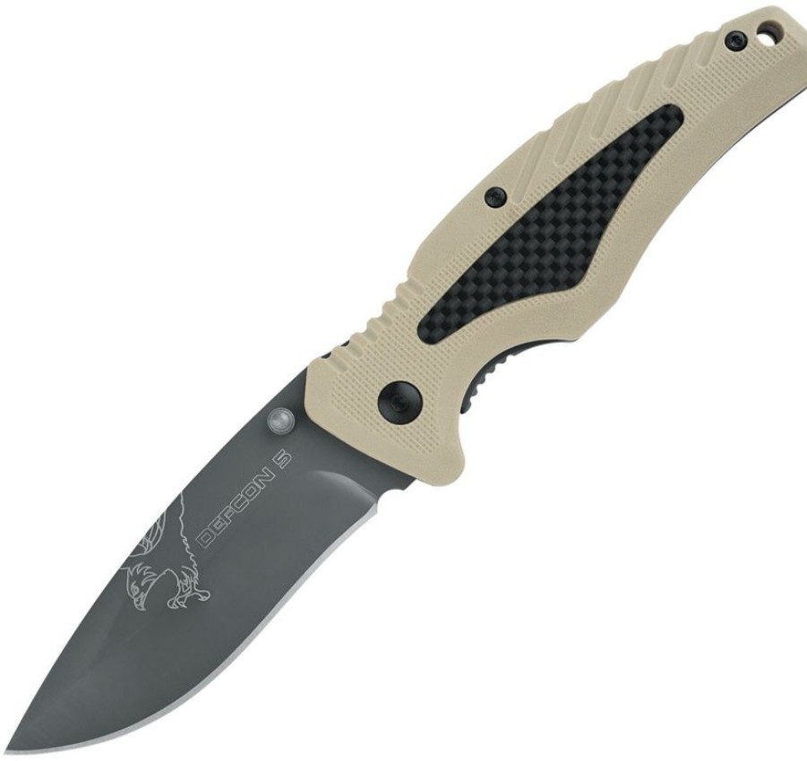 * Special D5K002 Defcon 5 Bravo Linerlock Pocket Knife A/O Tan