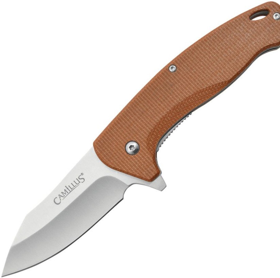 * Clearance Sale Cm19479 Camillus Arvo Linerlock Pocket Knife A/O Tan