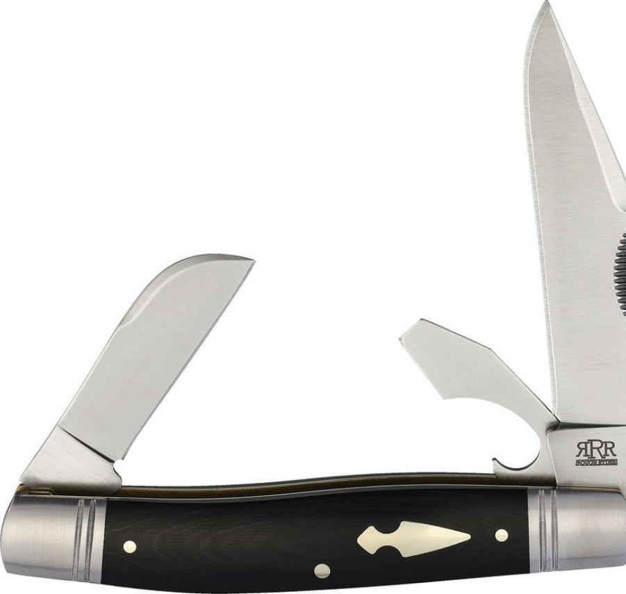 * Top Sellers Rrr008 Rough Ryder Reserve Common Stock Pocket Knife D2 Black Micarta