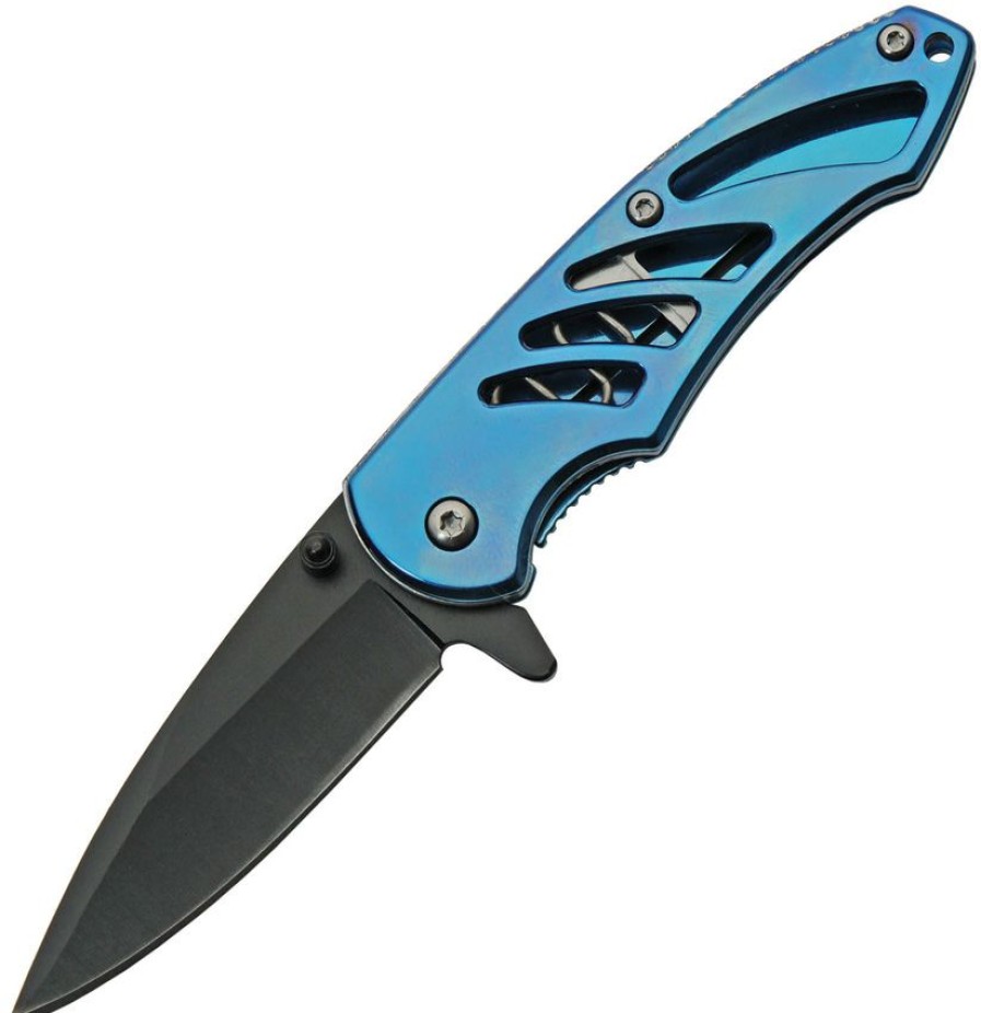 * Closeout Sale Cn300523Bl Framelock Pocket Knife Blue