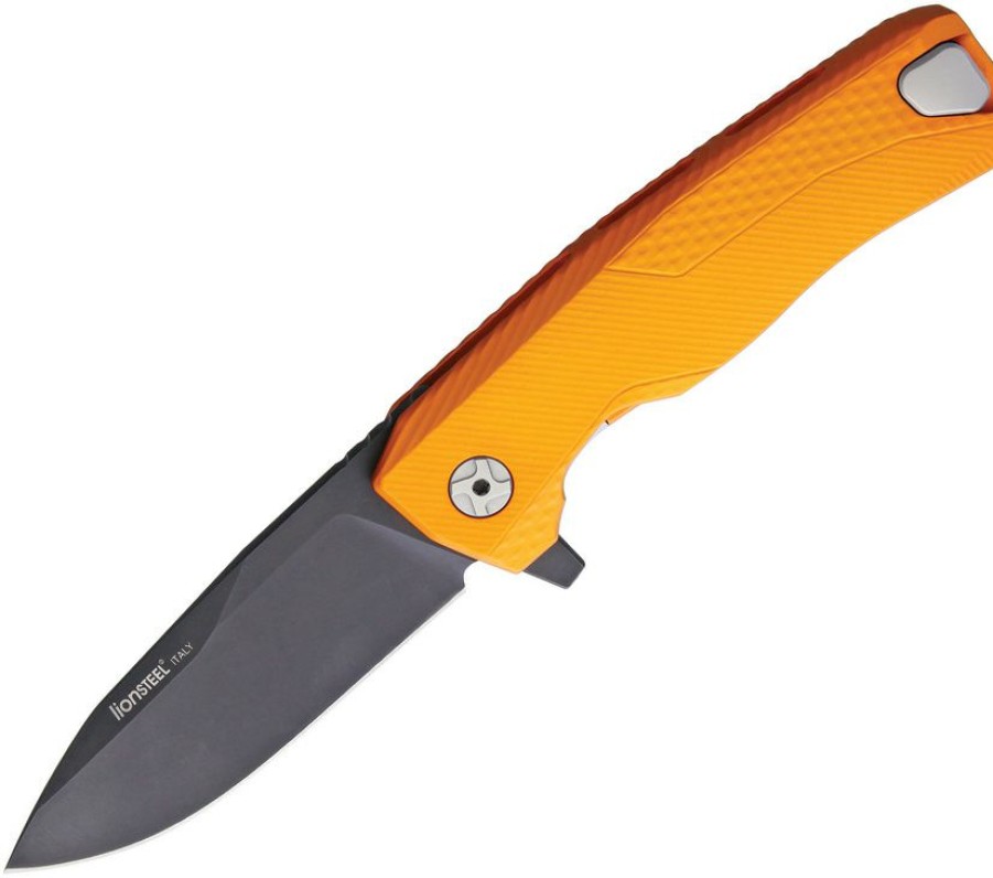 * Online Sales Lstrokaob Lion Steel Rok Framelock Pocket Knife Orange