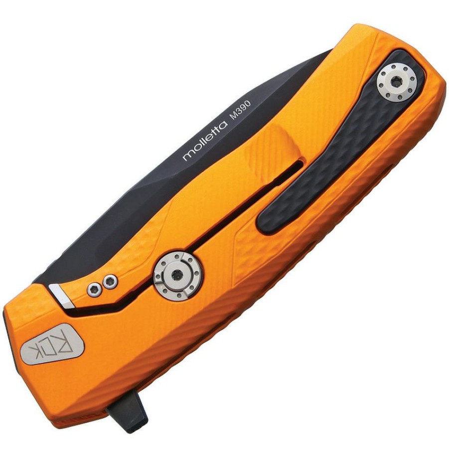 * Online Sales Lstrokaob Lion Steel Rok Framelock Pocket Knife Orange