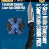 * Quick Delivery As722C Accusharp Sharpneasy Lockback Pocket Knife Combo