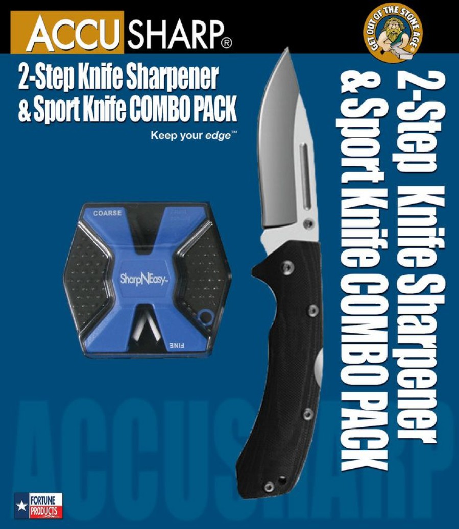 * Quick Delivery As722C Accusharp Sharpneasy Lockback Pocket Knife Combo