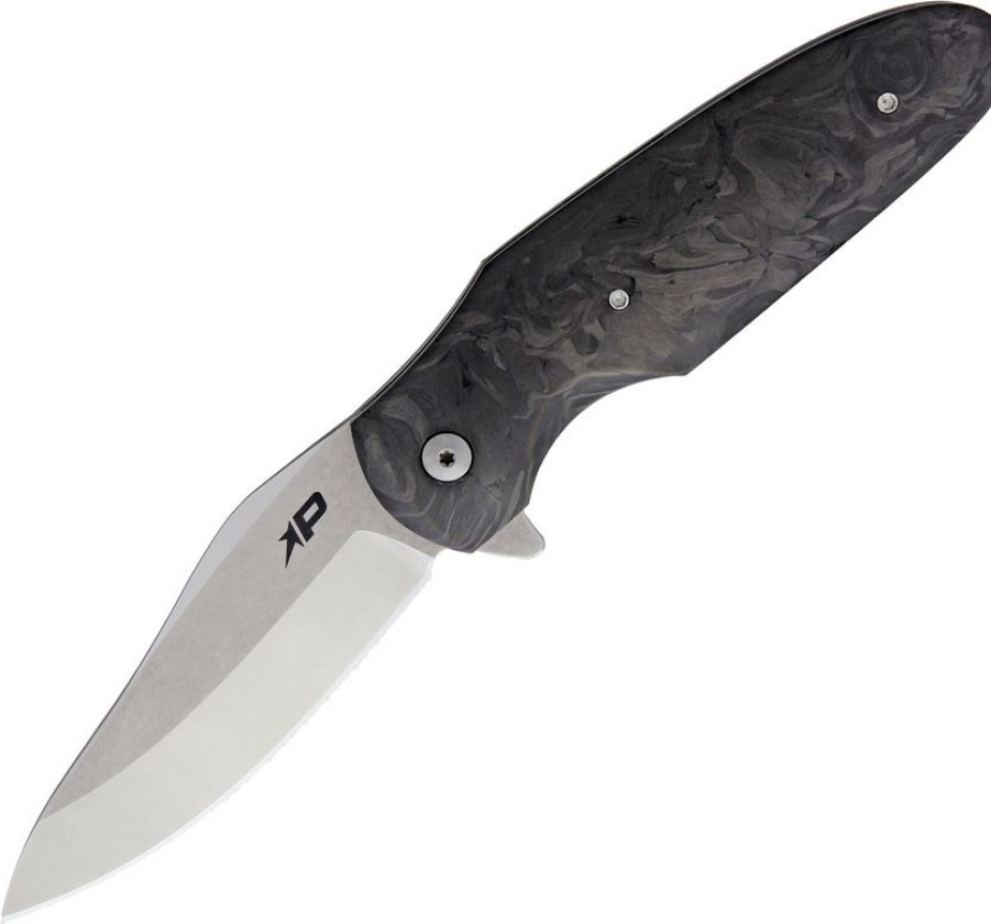 * Closeout Sale Pb960Mcf Patriot Bladewerx Jackson Linerlock Pocket Knife Marble Carbon Fiber