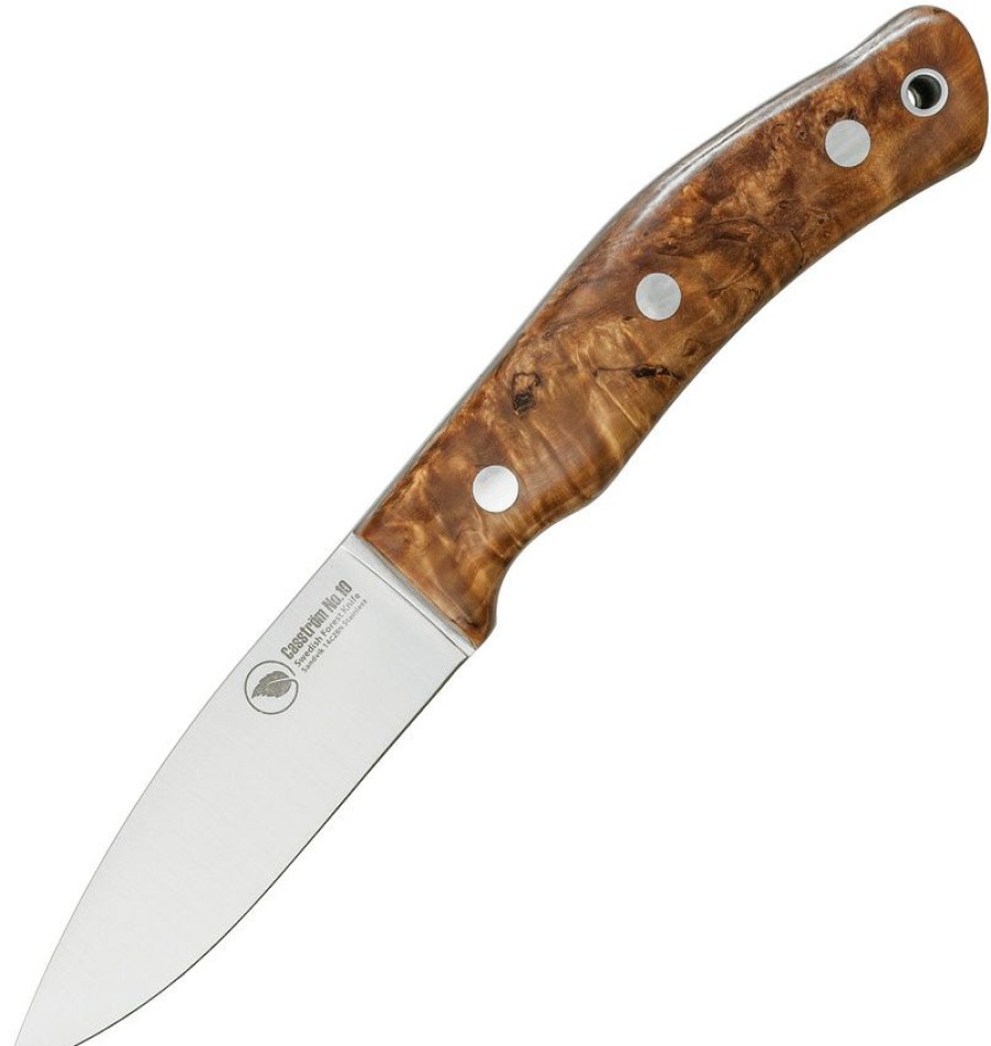 * Typical Style Ci13118 Casstrom No. 10 Swedish Forest Knife Curly Birch Handles