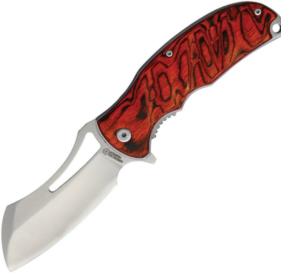 * Lower Prices Ah022 American Hunter Linerlock Pocket Knife A/O Pakkawood