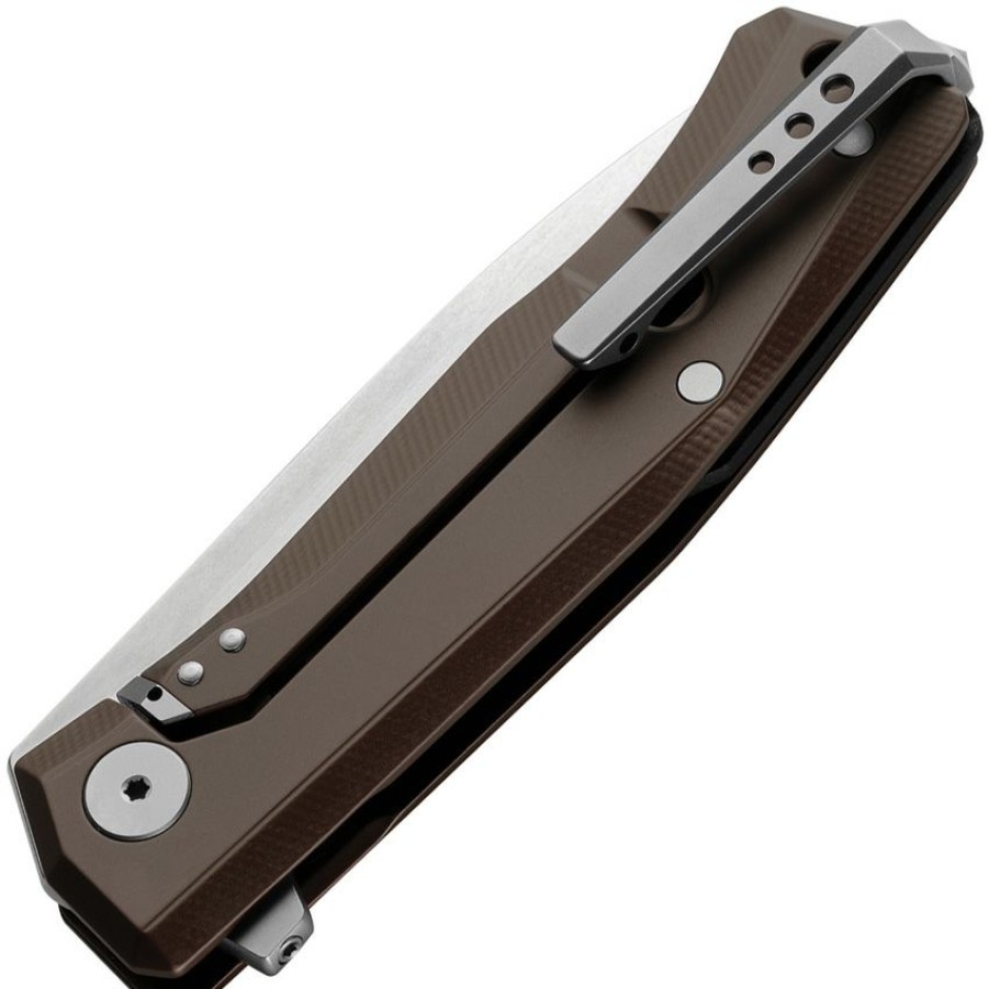 * Reliable Quality Lstmt01Aes Lion Steel Myto Framelock Pocket Knife Aluminum Brown