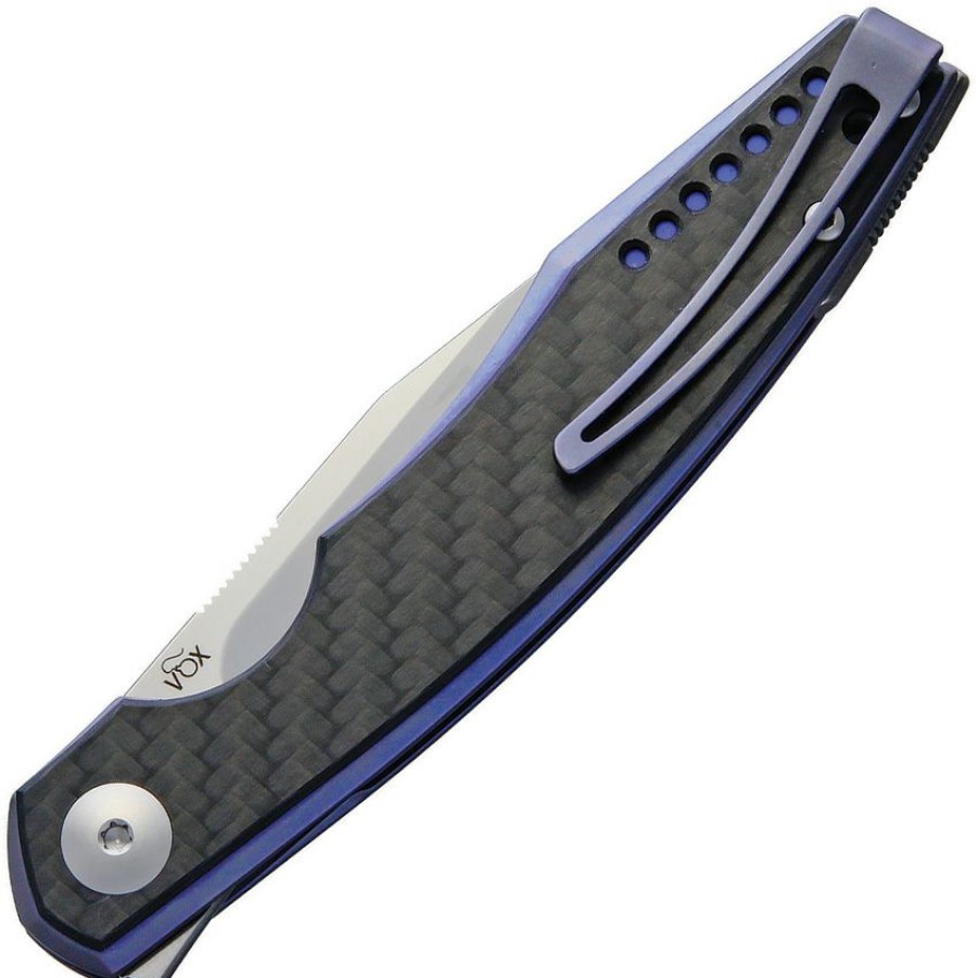 * Tendy Style V5970Blfc Viper Belone Linerlock Pocket Knife Carbon Fiber Blue