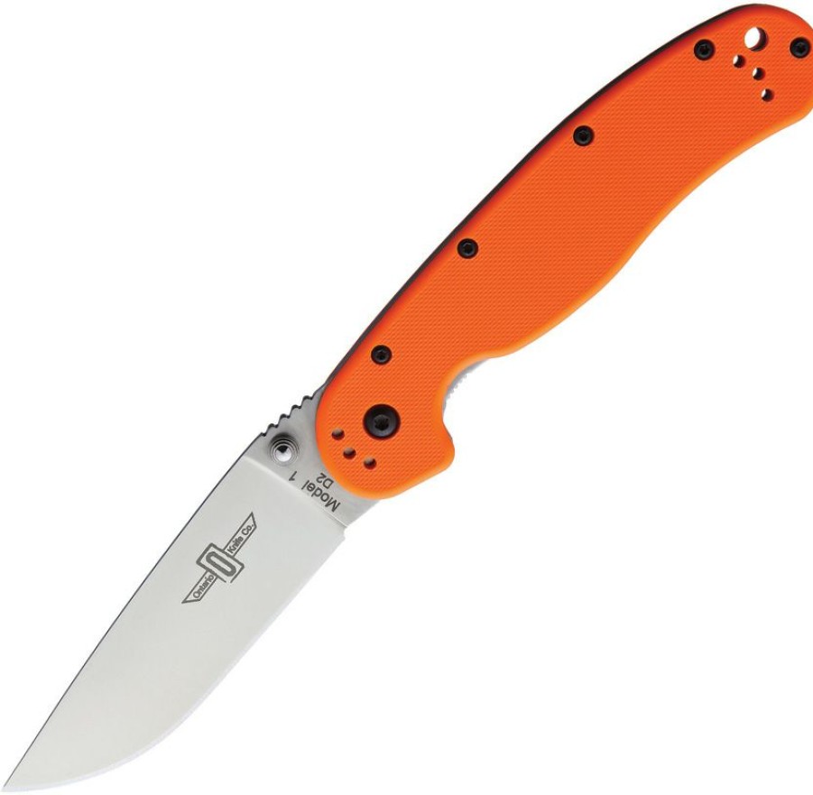 * Top Selling On8867Or Ontario Rat I Linerlock Pocket Knife Orange D2