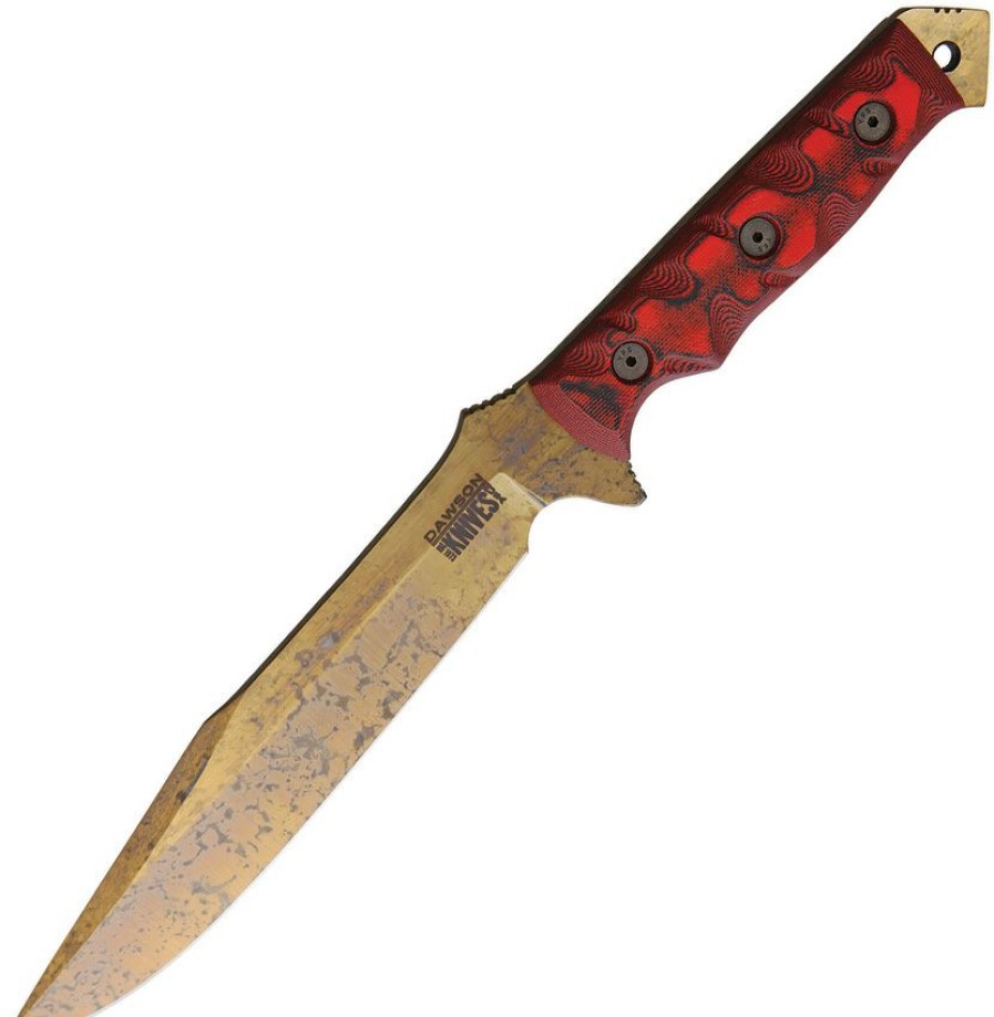 * Closeout Sale Dw63912 Dawson Mojave 7 Fixed Blade Knife Red