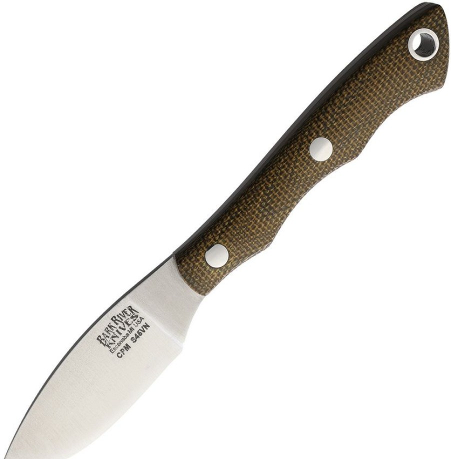 * Latest Ba03070Mgc Bark River Micro Canadian Knife S45Vn Green