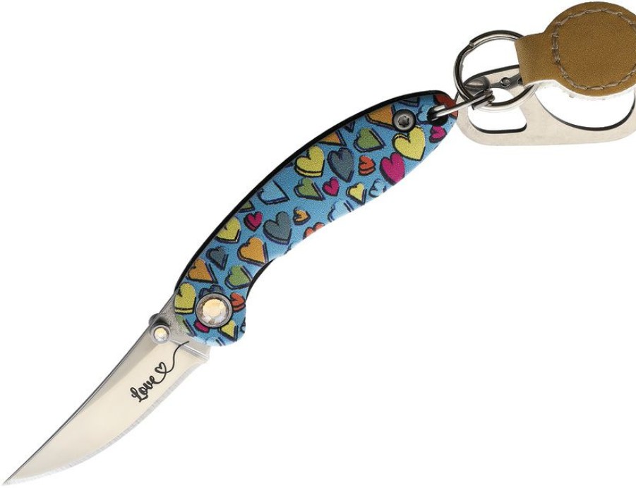 * Clearance Sale Bb020 Brighten Blades Love Keychain Framelock Pocket Knife