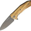 * Typical Style Lstkurbul Lion Steel Kur Linerlock Pocket Knife Olive Wood