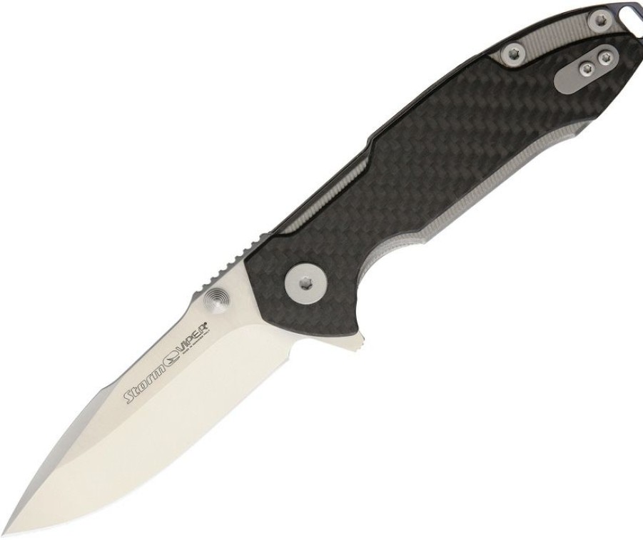 * Closeout Sale V5954Fc Viper Storm Linerlock Pocket Knife Carbon Fiber