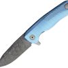 * Top Selling Lstrokddbl Lion Steel Rok Titanium Flipper Pocket Knife Blue