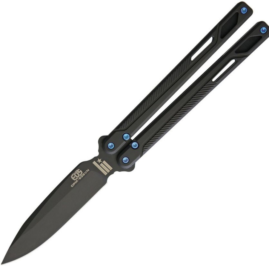 * Clearance Sale Eos055 Eos Black Serpent Butterfly Pocket Knife