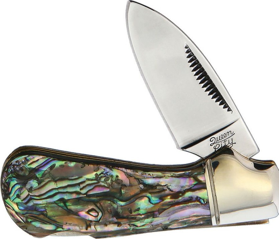 * Tendy Style Qc004 Queen City Cub Lockback Pocket Knife Abalone