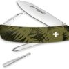 * Closeout Sale Sza202050 Swiza C02 Button Lock Pocket Knife Green Camo