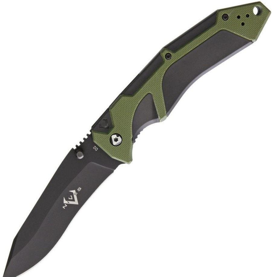 * Quick Delivery Vni30176 V Nives Fractal Linerlock Pocket Knife A/O Green