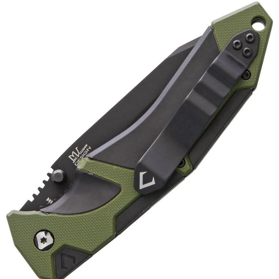 * Quick Delivery Vni30176 V Nives Fractal Linerlock Pocket Knife A/O Green