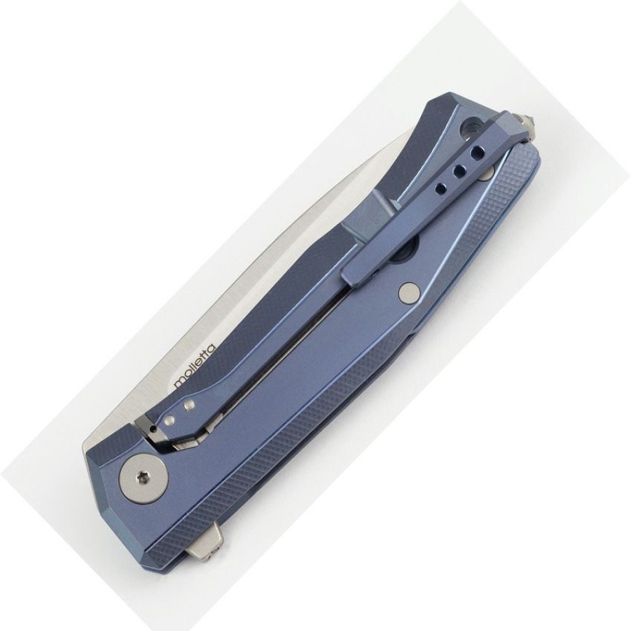 * Closeout Sale Lstmt01Bl Lionsteel Myto Framelock Pocket Knife Blue