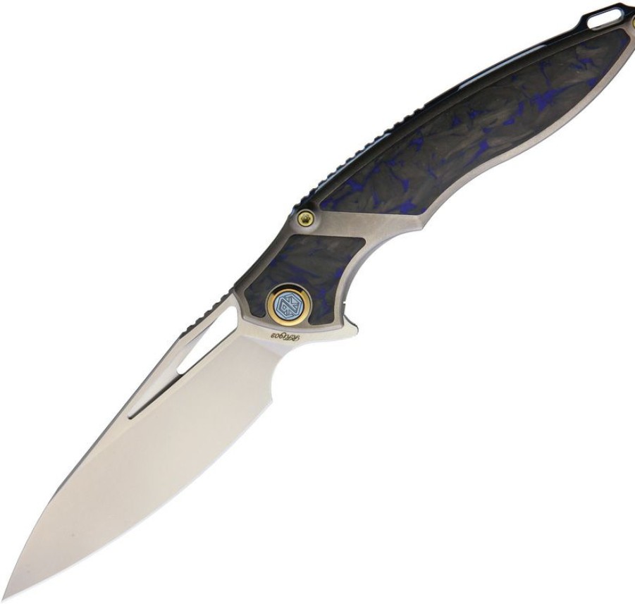 * Typical Style Rk1902Blcf Rike Knife Framelock Pocket Knife Blue Carbon Fiber