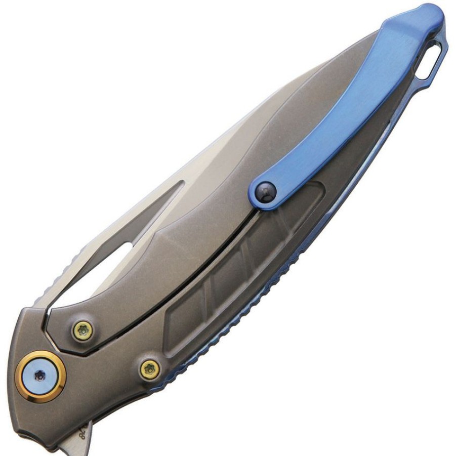 * Typical Style Rk1902Blcf Rike Knife Framelock Pocket Knife Blue Carbon Fiber