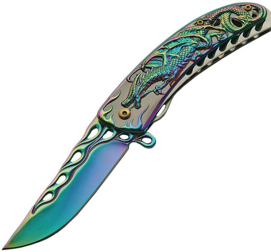 * Reliable Quality Cn300400Rb Dragon Linerlock Pocket Knife Spectrum A/O