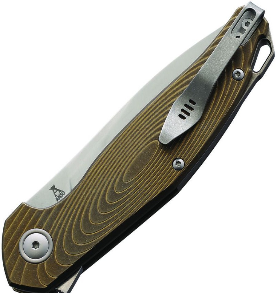 * Online Mkmgctbr Mkm Maniago Knife Makers Goccia Linerlock Pocket Knife Ti Bronze