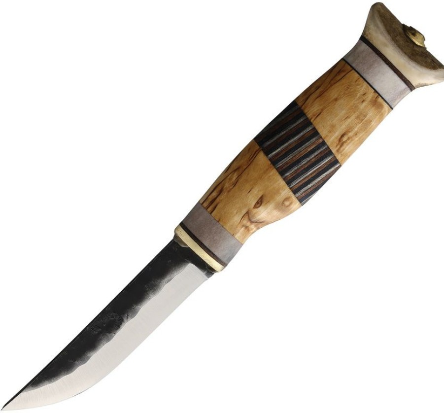 * Online Sales Wj23Krz Wood Jewel Kaukozebra Fixed Blade Knife