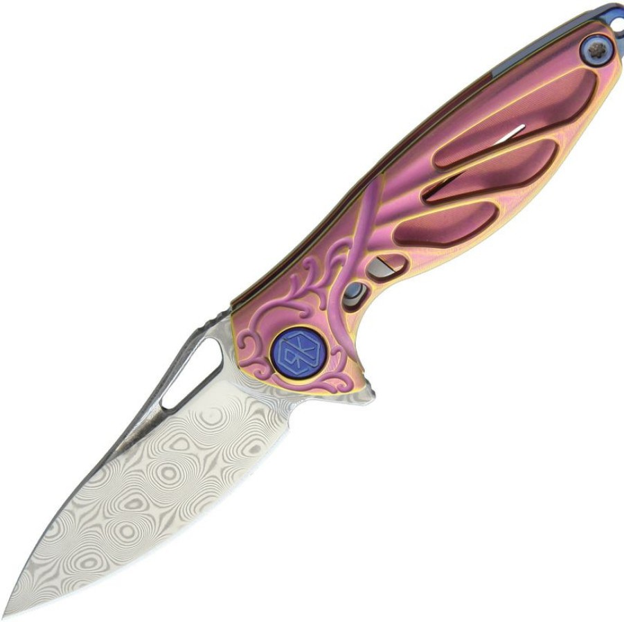 * Typical Style Rkminip Rike Knife Hummingbird Framelock Pocket Knife Pink